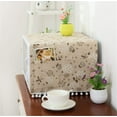 thumbnail image 3 of Microwave Oven Cover Dustproof Cotton Machine Protector Decorative Kitchen Appliance Cover with Side Storage Pockets(Gray Dandelion), 3 of 7