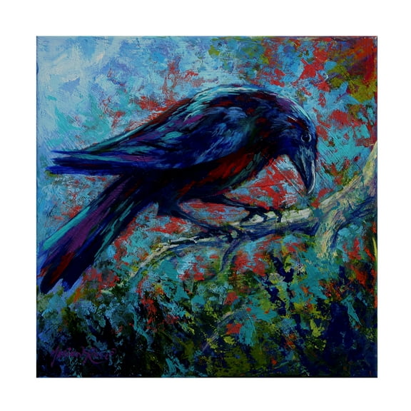 Trademark Fine Art Marion Rose Raven Canvas Wall Art - 18x18