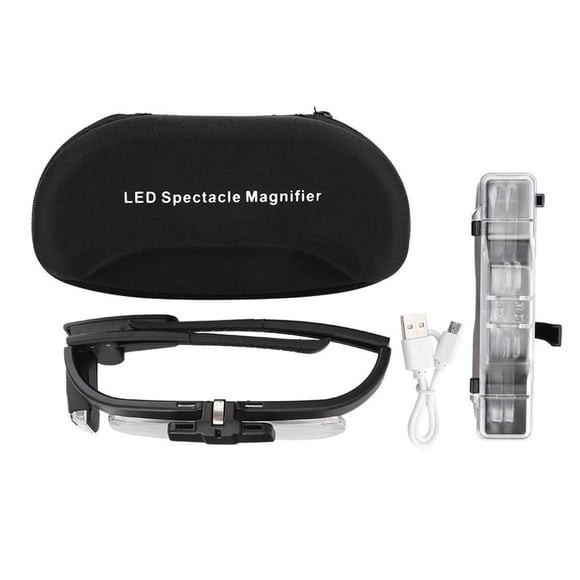 Lupa Portátil De 4,5X, Lupa Led Ajustable, Gafas Para Lectura De Libros Y Periódicos Yuarrent CE002189-00