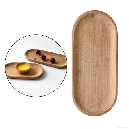 

Oval Wooden Tea Tray For Serving Snacks Food Tea Storage