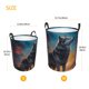 thumbnail image 3 of Balery Moonlit Night Sky Wolf Cesta de ropa redonda con asas, impermeable, independiente, para ropa, juguetes, dormitorio y familia-Medium, 3 of 6