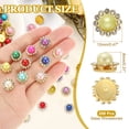 thumbnail image 2 of 12mm Sunflower Pearl Sew on Rhinestones, 200 Pcs Rhinestone Sequin Embellishments Crystal Glass Metal Base for Bedazzling, Yellow, 2 of 7