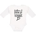thumbnail image 3 of Inktastic Future Tennis Player Gift Boys or Girls Long Sleeve Baby Bodysuit, 3 of 5