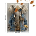 thumbnail image 3 of Elephant with Sunglasses Jacket Canvas Print, Urban Jungle Animal Art, Fashion Lover Wall Decor & Gift, 3 of 8