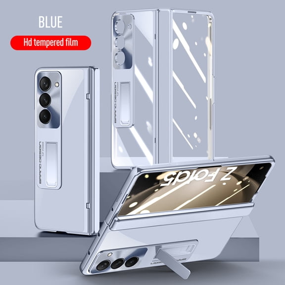 for Samsung Galaxy Z Fold 6 Case with Stand & Hinge Protection [Built in Privacy Screen Protector] [Camera Protector] All-Inclusive Phone Case Slim Hard PC Samsung Galaxy Z Fold 6 Case,Blue