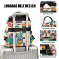 thumbnail image 3 of FORMRS Mini Backpack Purse for Women Quilted Travel Daypack Casual Shoulder Bag, Purple Geometric, 3 of 7