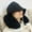 Black, variant on Travel Pillow Microbead Hooded U-Shaped Pillow, Japanese Multi-Functional Neck Pillow, Airplane Nap Hooded Neck Support Pillow