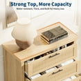 thumbnail image 5 of Fluted Dresser with 4 Drawers Chest of Dressers 35.4" Tall Dresser for Closet with 4 Fluted Dressers Chest with Clothes Storage Cabinet, Drawer Organizer Wood Fluted Dresser for Bedroom, Living Room, 5 of 8