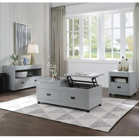 Acme Furniture Eleanor Console Table Dove Gray Finish