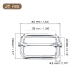 thumbnail image 2 of Uxcell 25Pcs Metal Slide Buckle, 1 1/4" Metal Zinc Alloy Adjustable Buckle, Flat Slide Strap Release Buckles, Silver, 2 of 6