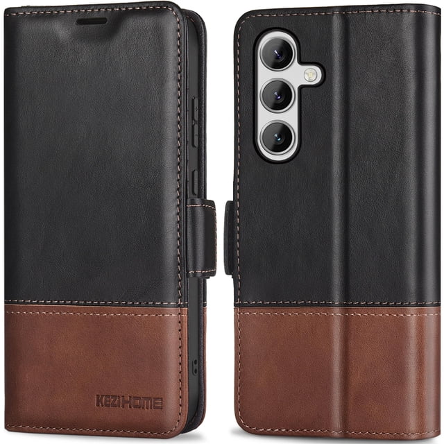 Funda de piel tipo cartera KeziHome para Galaxy S24 con bloqueo RFID