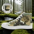 thumbnail image 3 of Coolcustomize Men's All-Season High-Top Camo Bass Fishing Shoes - Outdoor Sneakers with Rubber Sole, Camouflage Print, Comfortable for, Walking & Streetwear, All-Terrain Traction, 3 of 10
