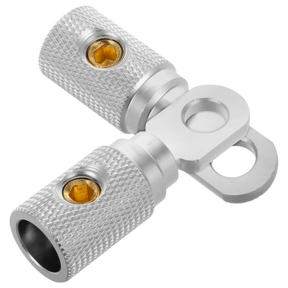 HONITANO 2Pcs Car Audio Battery Terminal Silver Copper Nickel Plated for Audio System Connection