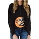 thumbnail image 1 of Blusa de mujer con cremallera y solapa con estampado de Halloween Pompotops  FGAJ21115, 1 of 7