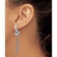 thumbnail image 3 of Sterling Silver Jbsp's Rhodium-Plated Polished Post Dangle Earrings (65 X 11.82) Made In Italy qle1332, 3 of 5