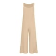thumbnail image 4 of lcziwo Women's Casual Loose Bib Overalls with Pockets 2025 Summer Sleeveless Straps Jumpsuits Solid Color Wide Leg Long Pant Rompers Lightning Sales of Today Prime, 4 of 6