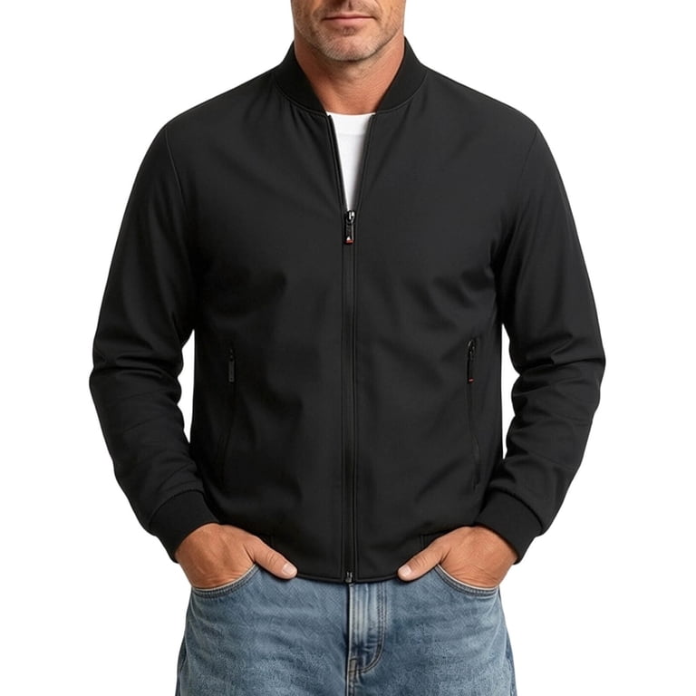 Men's Bomber Jacket 2025 WANZZXCSL Men's Lightweight Bomber Jacket
