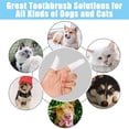 thumbnail image 5 of Cepillos de dientes para dedos para limpieza de dientes de perros y gatos, lavables, cómodos y duraderos, 1 juego para dos dedos, incluye 2 juegos de color blanco, 5 of 5