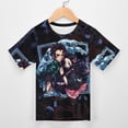 thumbnail image 3 of Demon Slayer Kids Short Sleeve Tee Shirt Novelty Crewneck T-Shirts Unisex Summer Blouse Tops for Boys Girls 160CM, 3 of 8