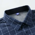 thumbnail image 6 of Yusimy Men's Plaid Shirt Long Sleeve Button-Up Collar Flannel Shirt with Pockets Fleece-Lined Warm Casual Style, 6 of 9