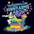 thumbnail image 2 of Women's Toy Story Easter Buzz Lightyear and Aliens Marshmallow Bunny Army Ahoy Graphic Tee Navy Blue Large, 2 of 4