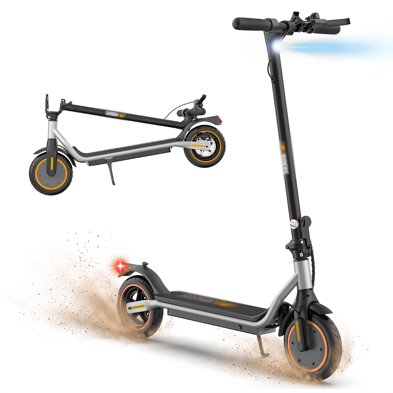 iScooter Adult Electric Scooter Commuter 500W Motor,Foldable Lightweight Design with 21 Mile Range, Cruise Control and LED Display for Urban Travel