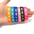 thumbnail image 3 of Pulsera con estampado de letras en jacquard y correa para la muñeca, pulsera unisex WWJD, pulsera ajustable, 3 of 6