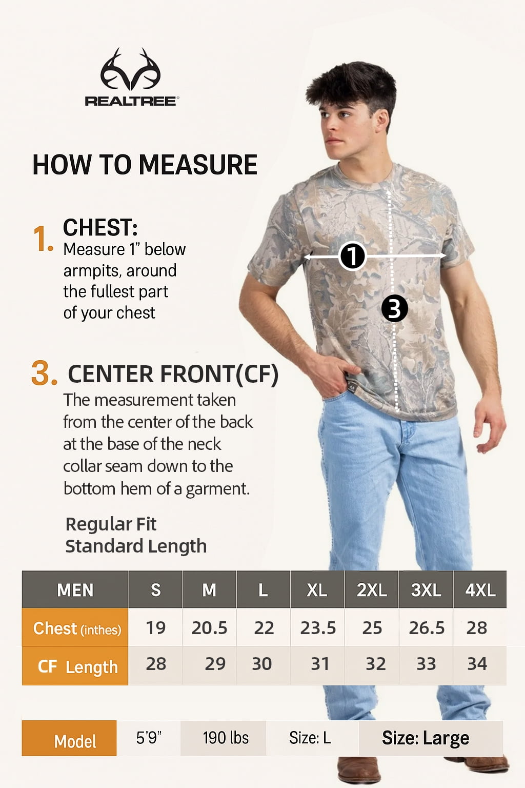 Realtree Camo Tri-Blend Short Sleeve Shirt – Lightweight & Soft, Outdoor & Hunting Apparel​ | S-5XL