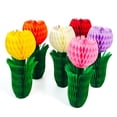 thumbnail image 5 of Dserhfy Spring Tulip Flower Honeycomb Centerpieces Paper Tulip Floral Honeycomb Ceiling Hanging Decoration for Office Home Wedding Birthday Decor, 5 of 8
