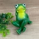 thumbnail image 5 of Figuritas de ranas bonitas, estatuas de animales, escultura de rana de resina, pequeños adornos decorativos para macetas de bonsái, escritorio, armario, jardín, patio., 5 of 6
