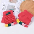 thumbnail image 1 of Guantes de punto con vuelta para niños de otoño e invierno, de medio dedo, de doble propósito, para niños y niñas, bonitos y cálidos dedos expuestos, para niños y estudiantes, 1 of 6