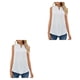 thumbnail image 2 of Blusa Sin Mangas Minnieouse de Mujer Camisa de Color Sólido Chaleco de Dama de Oficina Top de Verano, 2 of 6