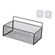 thumbnail image 5 of Cesta de almacenamiento para gabinete, organizador de pared colgante, estantes montados en la pared, estantes colgantes de pared M Negro con pegatina, 5 of 9
