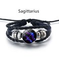 thumbnail image 1 of Pulsera de cuero con 12 Constelaciones para hombre, brazalete de cuero con personalidad informal, con signos del zodiaco, estilo Punk, 2022, 1 of 4
