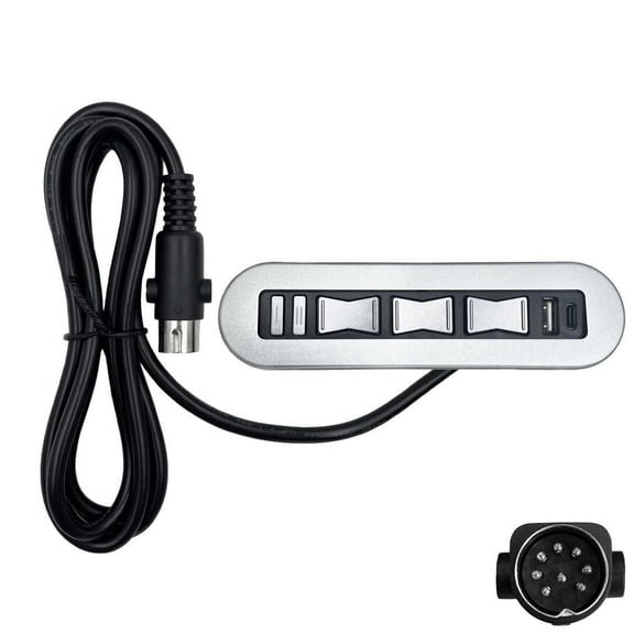 Emomo 8 Button 8 Pin Hand Control Switch Model HX90TU2B Replacement with USB Type A and C Port for Power Recliner Lift Chair