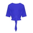 thumbnail image 5 of Meichang Womens Bolero Shrugs for Evening Dresses Tie Front Chiffon Shrug Short Sleeve Cropped Sheer Bolero Shrug Cardigan, 5 of 7