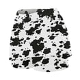 thumbnail image 4 of GPOECD Skirts for Women Plus Size Cow Print with Built in Shorts Comfortable Stretchy High Waist A Line Mini for Spring Short Skirts for Women White_004,M, 4 of 6