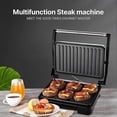 thumbnail image 2 of Portable Panini Grill Press Sandwich Maker Up to 6 Slices 850W Double Side Heating Non Stick Coated Food Grade Steel Panini Maker with Anti Heat Hand, 2 of 4