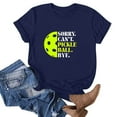thumbnail image 3 of WREESH Graphic Print T-Shirt for Women Summer Crew Neck Short Sleeve Blouse Navy, 3 of 4