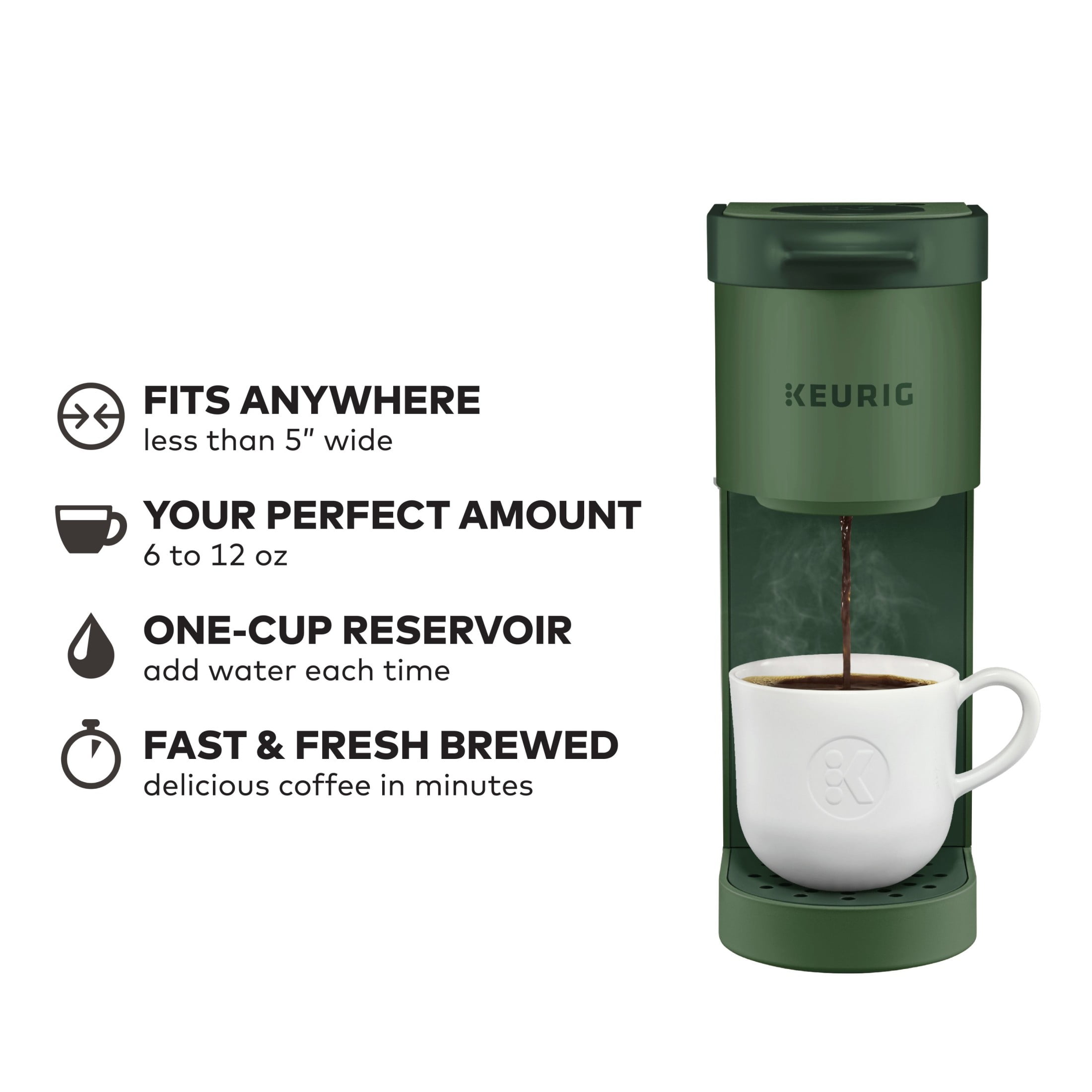 Keurig K-Mini Single Serve K-Cup Pod Coffee Maker, Evergreen