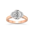 thumbnail image 3 of 1 Carat IGI Certified Oval Shape Lab Grown Diamond Engagement Ring | 14K Rose Gold | Swirl Three Stone Halo Diamond Engagement Ring | FG-VS1-VS2 Quality | Friendly Diamonds, 3 of 5