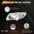 thumbnail image 4 of 2PCS Clear Lens  Rear Bumper Turn Signal Lights Side Marker Lights Turn Warning Lights Reflector Lights Housings For For 2008 2009 2010 saturn Vue 2012 2013 2014 2015 Chevrolet Captiva Sport, 4 of 7
