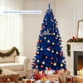 thumbnail image 2 of Gymax 7 FT Artificial Christmas Tree w/900 Branch Tips 340 LED Lights 3 Lighting Modes Outdoor Royal Blue, 2 of 10