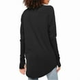 thumbnail image 5 of Womens Trendy Fall Tops Oversized Long Sleeve Thumb Holes Shirts Casual Crewneck Loose Fit Fashion Clothes Black XXXL, 5 of 6
