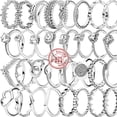 thumbnail image 2 of Anillos de plata de ley 100% 925 auténtica para mujer, corona, corazón, flor, ala, circonita transparente, brillante, Pantaro CZ, joyería de aniversario, 2 of 4