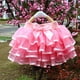 thumbnail image 5 of Falda de niña de color liso de malla con cintura elástica y lazo para deportes de ocio, falda de poliéster para niña, 5 of 6