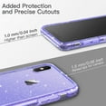 thumbnail image 7 of JETech Glitter Case for iPhone Xs Max, 6.5-Inch, Bling Sparkle Shockproof Phone Bumper Cover, Cute Sparkly for Women and Girls (Light Purple), 7 of 7