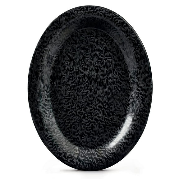 G.E.T. OP-120-EW-BK Etchedware 12 x 9" Platter - 12 / CS"