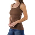thumbnail image 4 of ToBeInStyle Womens Essential Ribbed Racerback Versatile Layering Cotton Blend Tank Top, 4 of 7