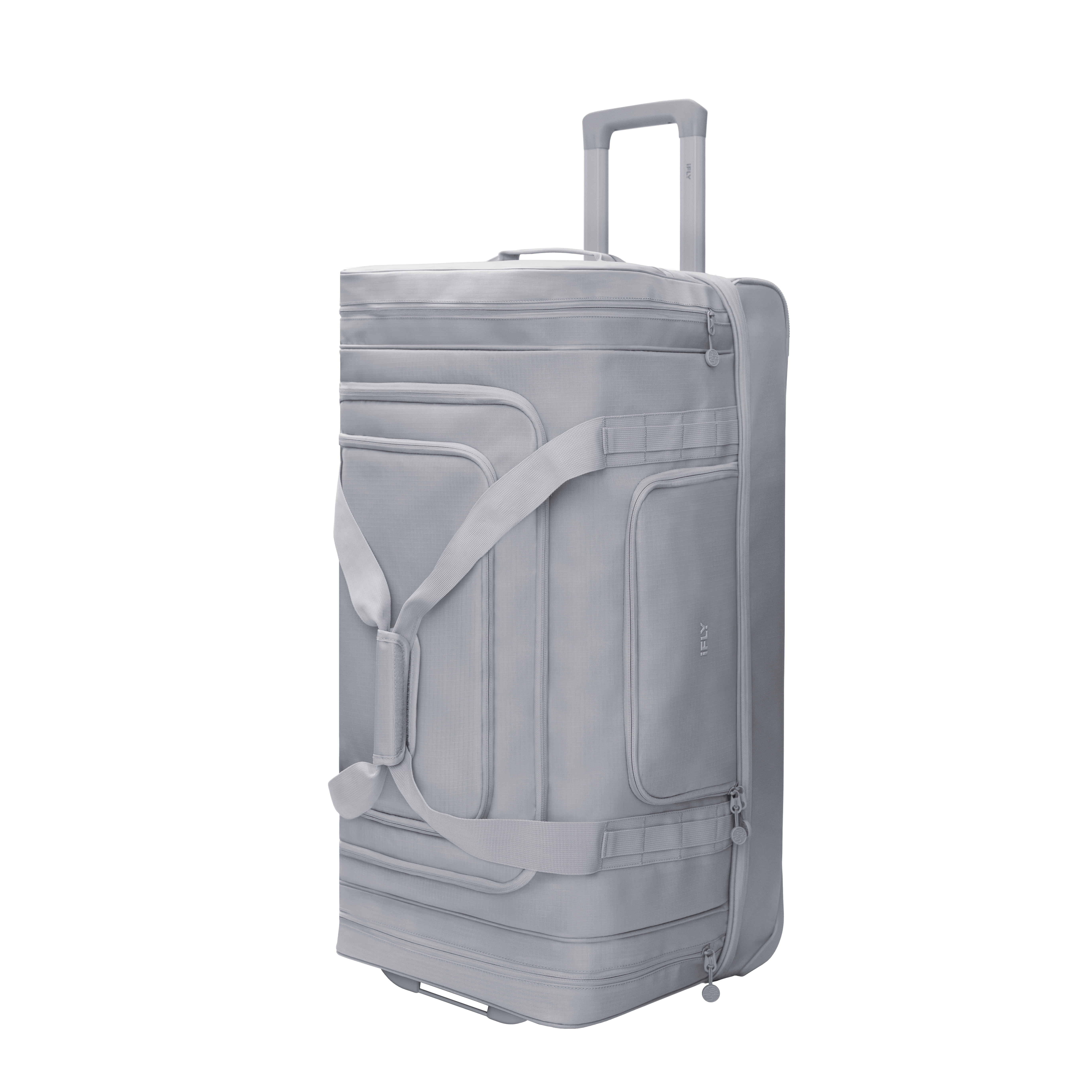 iFLY 30" Wheeled Drop Bottom Duffel Bag, Telescopic Handle, Gray